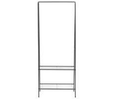 Fekete ruhatartó állvány 59 x 35 x 150 cm - utánvéttel vagy ingyenes szállítással