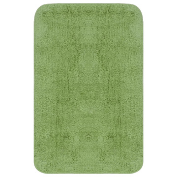 3 darabos zöld szövet fürdőszobaszőnyeg-garnitúra - utánvéttel vagy ingyenes szállítással