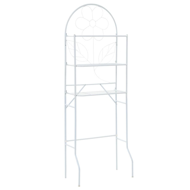 Fehér WC feletti tárolóállvány 60 x 33 x 174 cm - utánvéttel vagy ingyenes szállítással