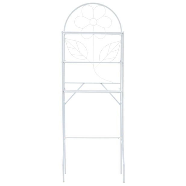 Fehér WC feletti tárolóállvány 60 x 33 x 174 cm - utánvéttel vagy ingyenes szállítással