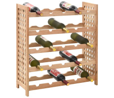 Tömör diófa bortartó állvány 25 palackhoz 63 x 25 x 73 cm - utánvéttel vagy ingyenes szállítással