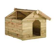 Impregnált fenyőfa kerti kutyaház felnyitható tetővel - utánvéttel vagy ingyenes szállítással