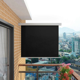 Multifunkciós fekete oldalsó napellenző erkélyre, 150 x 200 cm - utánvéttel vagy ingyenes szállítással