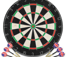 Szizál professzionális darts tábla 6 nyíllal és tábla védővel - utánvéttel vagy ingyenes szállítással