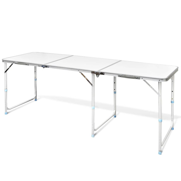 Összecsukható Állítható Alumínium Kemping asztal 180 x 60 cm - utánvéttel vagy ingyenes szállítással