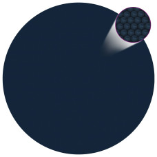 Fekete és kék napelemes lebegő PE medencefólia 381 cm - utánvéttel vagy ingyenes szállítással
