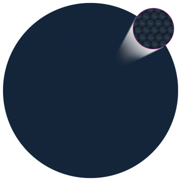 Fekete és kék napelemes lebegő PE medencefólia 417 cm - utánvéttel vagy ingyenes szállítással