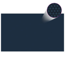 Fekete és kék napelemes lebegő PE medencefólia 1000 x 600 cm - utánvéttel vagy ingyenes szállítással