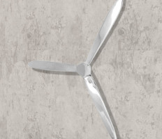 Falra rögzíthető propeller dekoráció alumínium ezüst 70 cm - utánvéttel vagy ingyenes szállítással