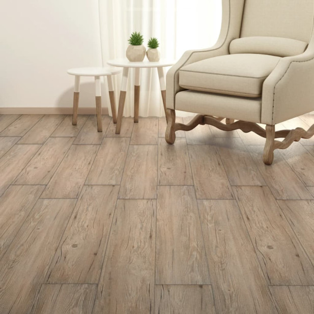 Barna tölgy nem öntapadó PVC padlóburkoló lapok 2 mm 5,26 m² - utánvéttel vagy ingyenes szállítással