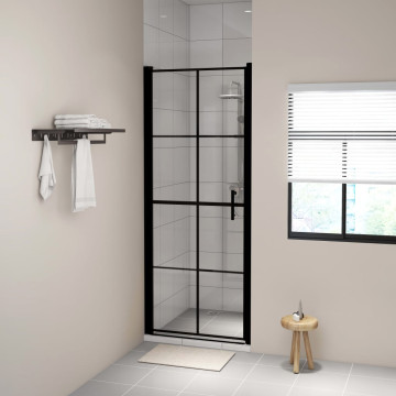Fekete edzett üveg zuhanyajtók 81 x 195 cm - utánvéttel vagy ingyenes szállítással
