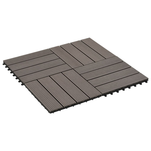 11 db (1 m2) sötétbarna WPC teraszburkoló lap 30 x 30 cm - utánvéttel vagy ingyenes szállítással