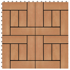 11 db (1 m2) tíkfa színű WPC teraszburkoló lap 30 x 30 cm - utánvéttel vagy ingyenes szállítással