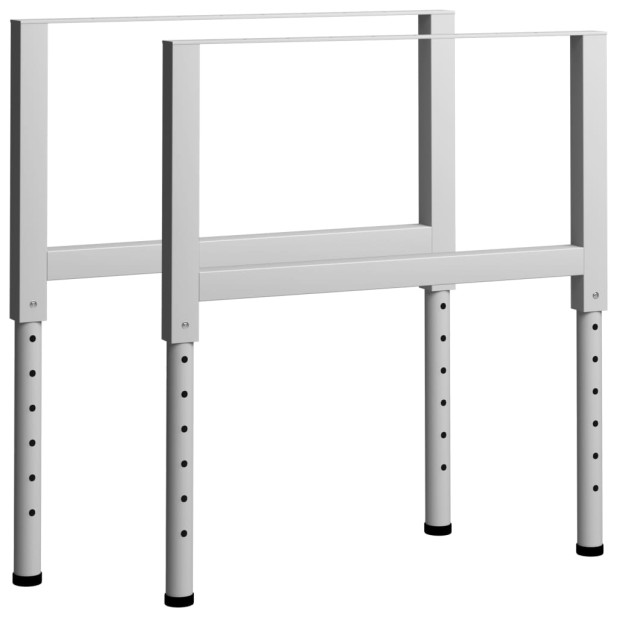 2 db szürke állítható fém munkapadváz 85 x (69-95,5) cm - utánvéttel vagy ingyenes szállítással