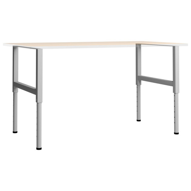 2 db szürke állítható fém munkapadváz 85 x (69-95,5) cm - utánvéttel vagy ingyenes szállítással