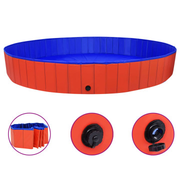 összehajtható piros PVC kutyamedence 300 x 40 cm - utánvéttel vagy ingyenes szállítással