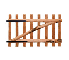 Egyajtós impregnált mogyorófa deszka-kerítéskapu 100 x 60 cm - utánvéttel vagy ingyenes szállítással