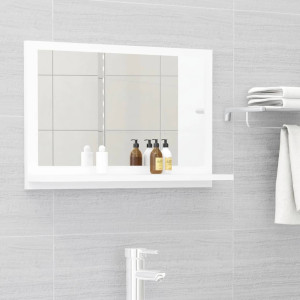 Fehér forgácslap fürdőszobai tükör 60 x 10,5 x 37 cm - utánvéttel vagy ingyenes szállítással