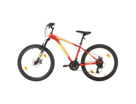 21 sebességes piros mountain bike 27,5 hüvelykes kerékkel 38 cm - utánvéttel vagy ingyenes szállítással