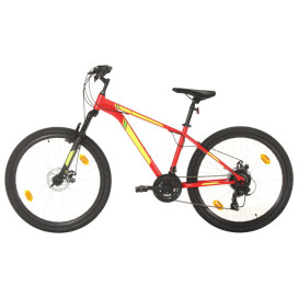 21 sebességes piros mountain bike 27,5 hüvelykes kerékkel 38 cm - utánvéttel vagy ingyenes szállítással