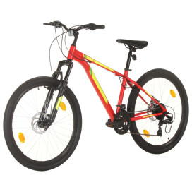 21 sebességes piros mountain bike 27,5 hüvelykes kerékkel 38 cm - utánvéttel vagy ingyenes szállítással