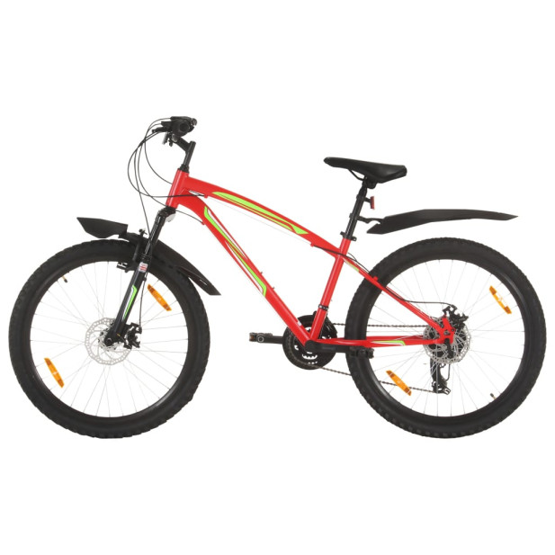 21 sebességes piros mountain bike 26 hüvelykes kerékkel 36 cm - utánvéttel vagy ingyenes szállítással