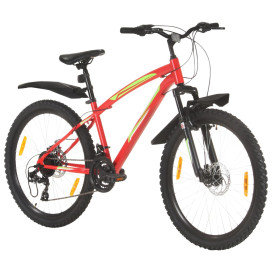 21 sebességes piros mountain bike 26 hüvelykes kerékkel 36 cm - utánvéttel vagy ingyenes szállítással