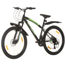 21 sebességes fekete mountain bike 26 hüvelykes kerékkel 46 cm - utánvéttel vagy ingyenes szállítással