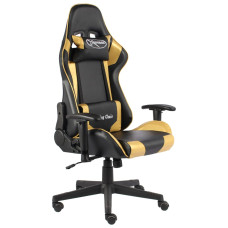 Aranyszínű PVC forgó gamer szék - utánvéttel vagy ingyenes szállítással