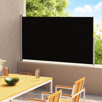 Fekete behúzható oldalsó terasznapellenző 200 x 300 cm - utánvéttel vagy ingyenes szállítással