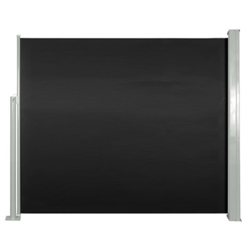 Fekete behúzható oldalsó napellenző 120 x 300 cm - utánvéttel vagy ingyenes szállítással