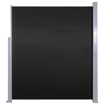 Fekete behúzható oldalsó napellenző 160 x 500 cm - utánvéttel vagy ingyenes szállítással