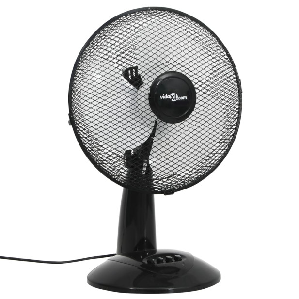 3 sebességes fekete asztali ventilátor 30 cm 40 W - utánvéttel vagy ingyenes szállítással