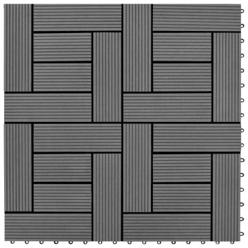 Szürke 11 db 30 x 30 cm-es padló csempe WPC 1 m² - utánvéttel vagy ingyenes szállítással