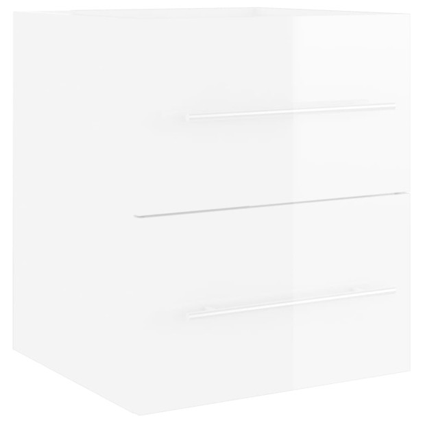 Magasfényű fehér forgácslap mosdószekrény 41 x 38,5 x 48 cm - utánvéttel vagy ingyenes szállítással