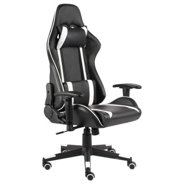 Fehér PVC forgó gamer szék - utánvéttel vagy ingyenes szállítással