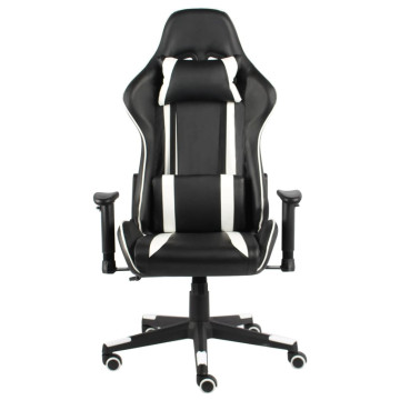 Fehér PVC forgó gamer szék - utánvéttel vagy ingyenes szállítással