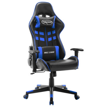 Fekete és kék műbőr gamer szék - utánvéttel vagy ingyenes szállítással