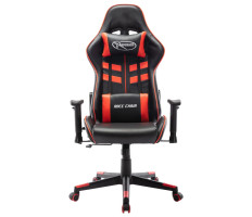 Fekete és piros műbőr gamer szék - utánvéttel vagy ingyenes szállítással