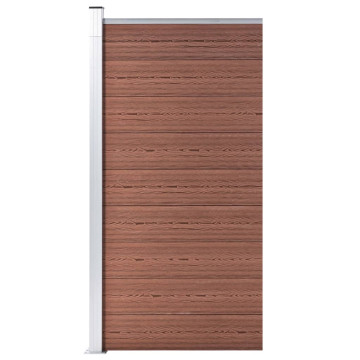 Barna WPC kerítéspanel 95 x 186 cm - utánvéttel vagy ingyenes szállítással