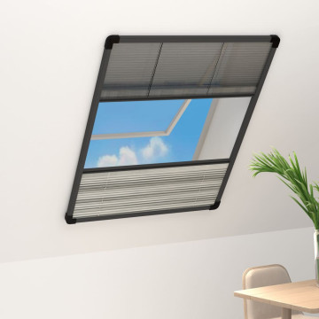 Alumínium pliszé ablakszúnyogháló árnyékolóval 60 x 80 cm - utánvéttel vagy ingyenes szállítással