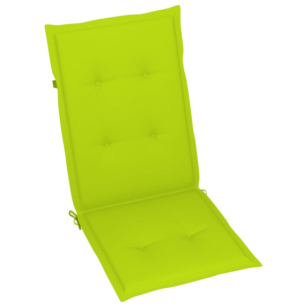 2 db élénkzöld párna kerti székhez 120 x 50 x 4 cm - utánvéttel vagy ingyenes szállítással