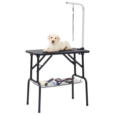 állítható kutyakozmetikai asztal 1 hurokkal és kosárral - utánvéttel vagy ingyenes szállítással