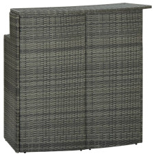 Szürke polyrattan kerti bárasztal 120 x 55 x 110 cm - utánvéttel vagy ingyenes szállítással