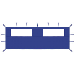 Kék ablakos pavilonfal 6 x 2 m - utánvéttel vagy ingyenes szállítással