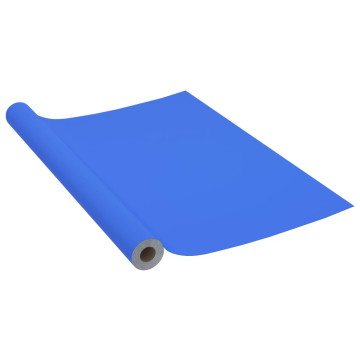 Magasfényű kék öntapadó PVC bútorfólia 500 x 90 cm - utánvéttel vagy ingyenes szállítással