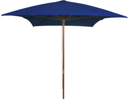 Kék kültéri napernyő farúddal 200 x 300 cm - utánvéttel vagy ingyenes szállítással