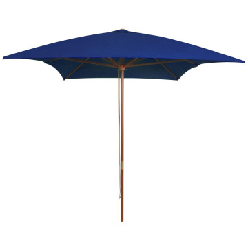 Kék kültéri napernyő farúddal 200 x 300 cm - utánvéttel vagy ingyenes szállítással