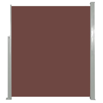 Barna behúzható oldalsó napellenző 160 x 500 cm - utánvéttel vagy ingyenes szállítással
