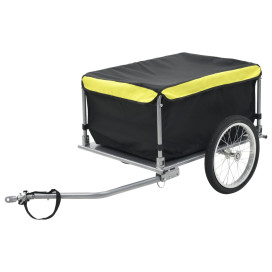 Kerékpár utánfutó fekete és sárga 65 kg - utánvéttel vagy ingyenes szállítással